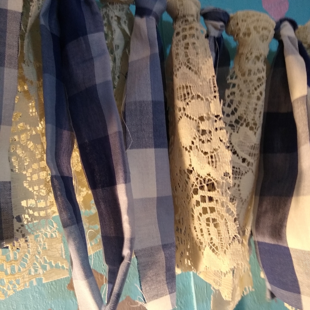 Handmade Buffalo Blue Fabric Banner